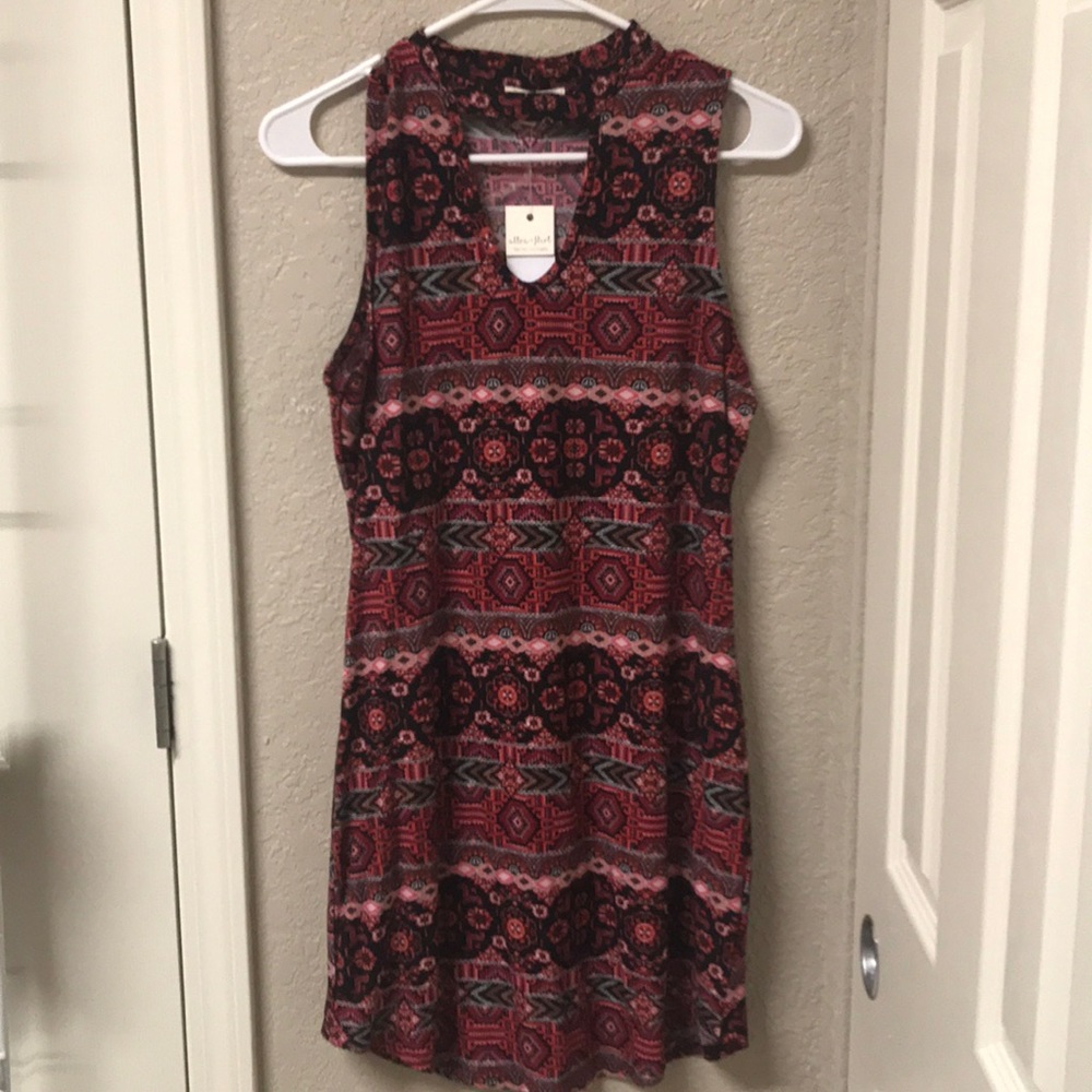 Patterned Sleeveless Dress